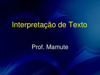interpreta o de texto