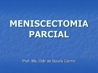 meniscectomia parcial
