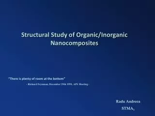 Structural Study of Organic/Inorganic Nanocomposites