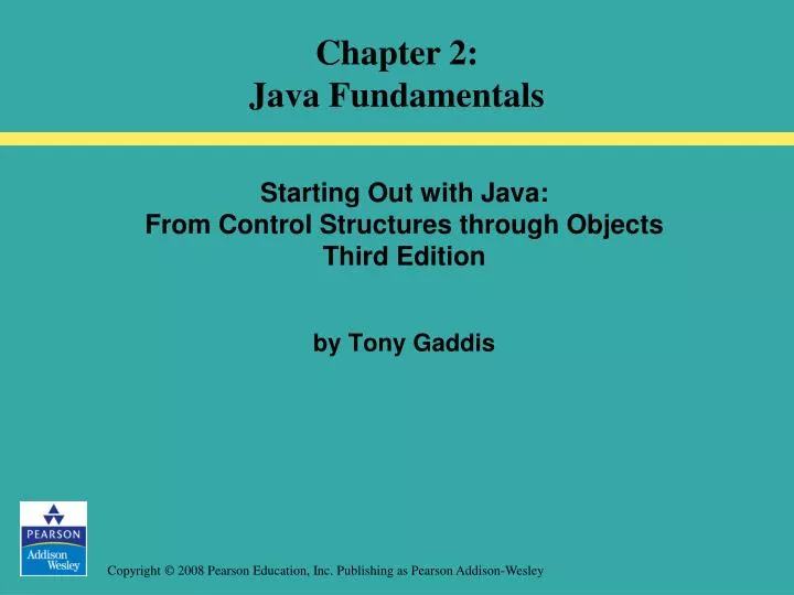 starting out with java from control structures through objects third edition by tony gaddis