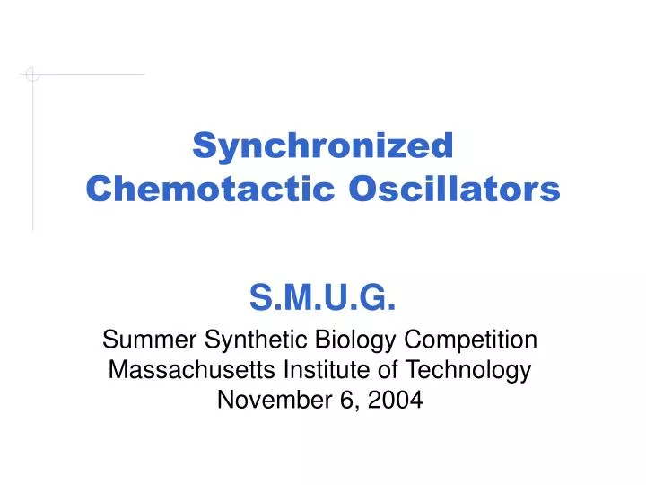 synchronized chemotactic oscillators