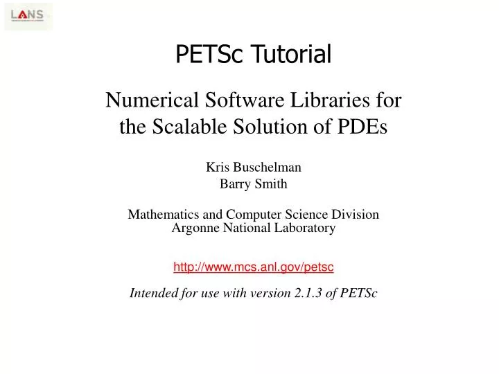 petsc tutorial