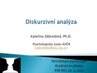 diskurzivn anal za