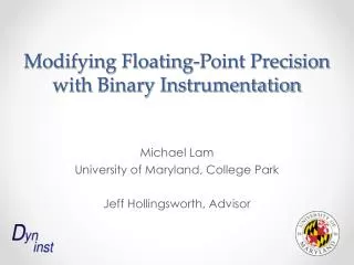 Modifying Floating-Point Precision with Binary Instrumentation