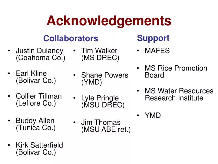 acknowledgements