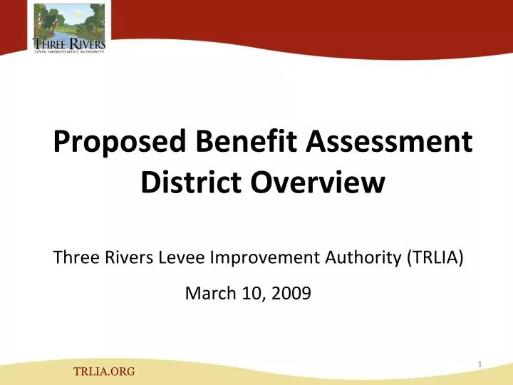 proposed benefit assessment district overview