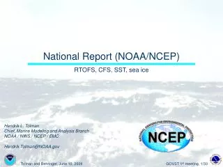 National Report (NOAA/NCEP)