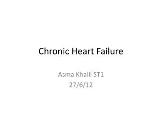 Chronic Heart Failure