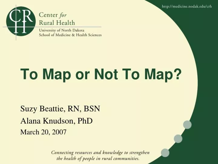 to map or not to map