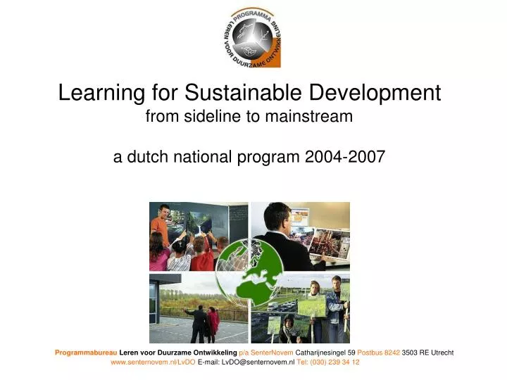 learning for sustainable development from sideline to mainstream a dutch national program 2004 2007