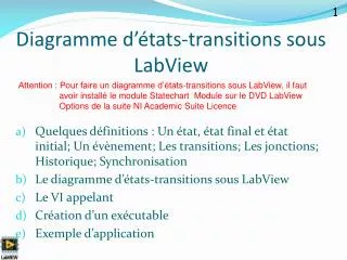 diagramme d tats transitions sous labview