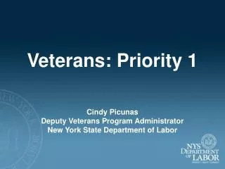 Veterans: Priority 1