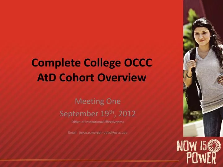 complete college occc atd cohort overview