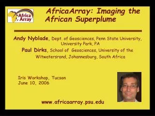 AfricaArray: Imaging the African Superplume