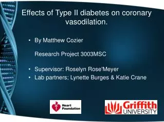 Effects of Type II diabetes on coronary vasodilation.