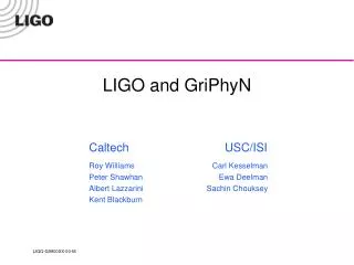 LIGO and GriPhyN