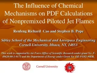 The Influence of Chemical Mechanisms on PDF Calculations of Nonpremixed Piloted Jet Flames