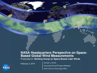 NASA Headquarters Perspective on Space-Based Global Wind Measurements