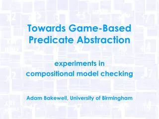 Towards Game-Based Predicate Abstraction