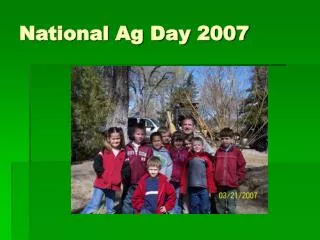 national ag day 2007