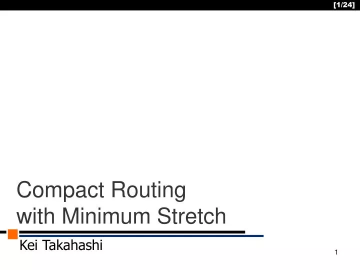 compact routing with minimum stretch