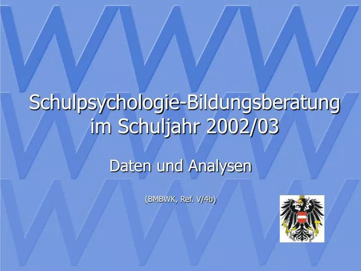 schulpsychologie bildungsberatung im schuljahr 2002 03