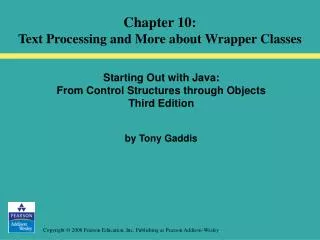 starting out with java from control structures through objects third edition by tony gaddis