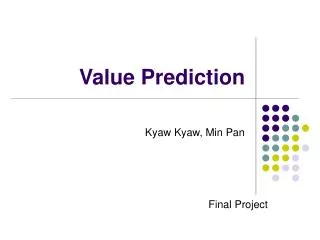 Value Prediction