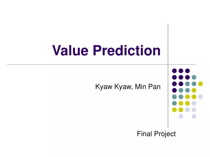 value prediction