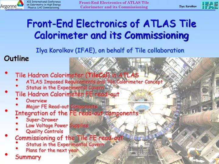 front end electronics of atlas tile calorimeter and its commissioning