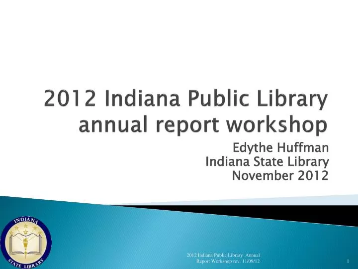 2012 indiana public library annual report workshop