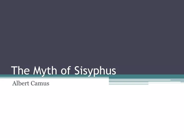 the myth of sisyphus