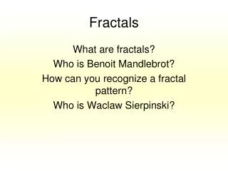 Fractals