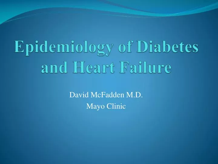 epidemiology of diabetes and heart failure