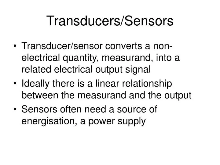 transducers sensors