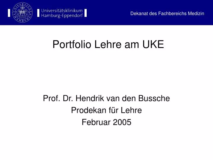 portfolio lehre am uke