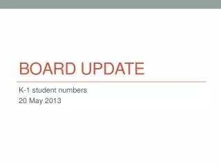Board Update