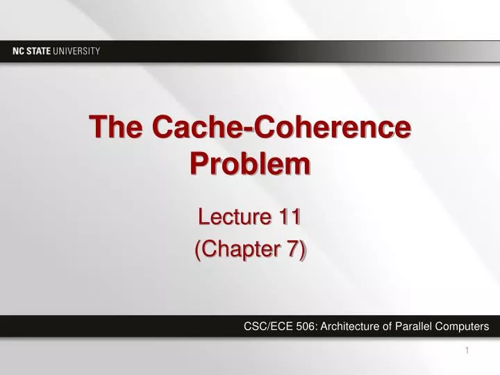 the cache coherence problem