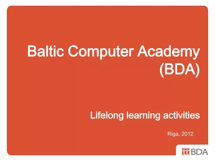 baltic computer academy bda lifelong learning activities