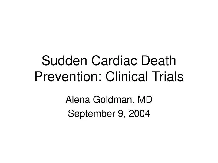 sudden cardiac death prevention clinical trials
