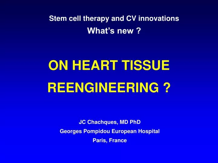 on heart tissue reengineering