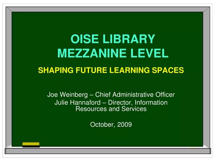 oise library mezzanine level