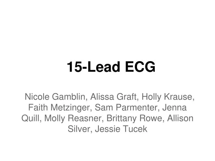 15 lead ecg