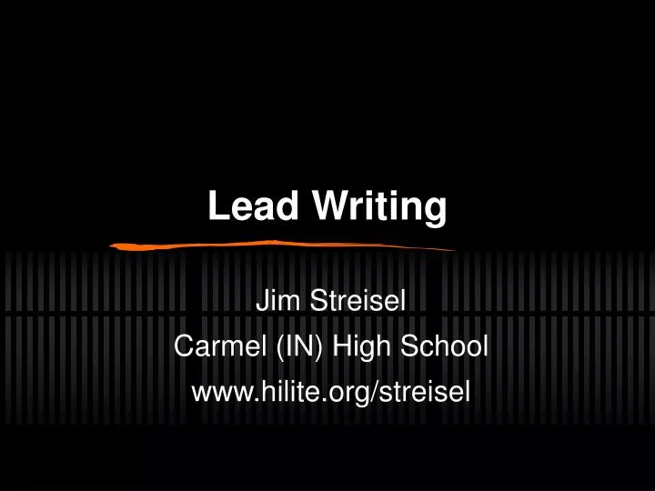 lead writing