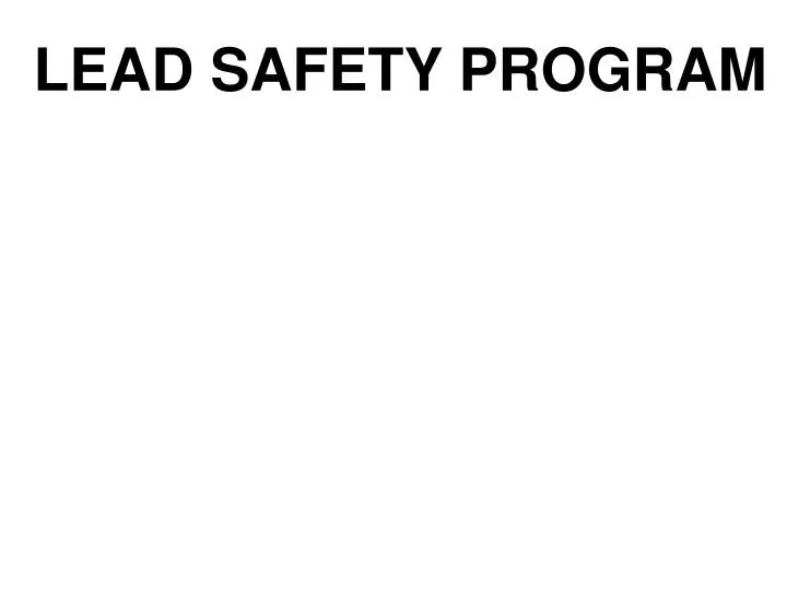 lead safety program