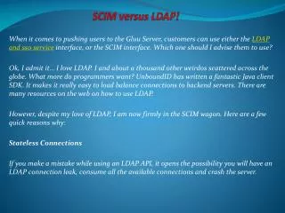 scim versus ldap