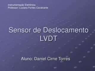 sensor de deslocamento lvdt