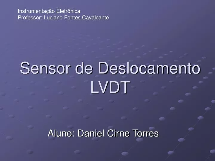 sensor de deslocamento lvdt
