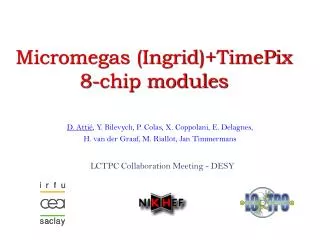 Micromegas (Ingrid)+ TimePix 8-chip modules