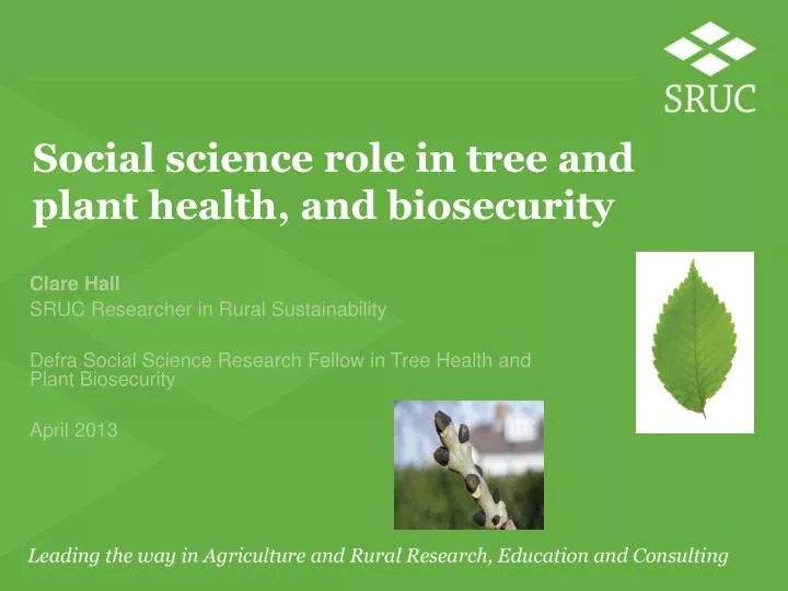 social science role in tree and plant health and biosecurity